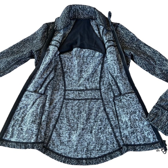 Lululemon Define Jacket Style W4ADRS Luon Suited Jacquard Black White Size 6 GUC - Picture 4 of 12
